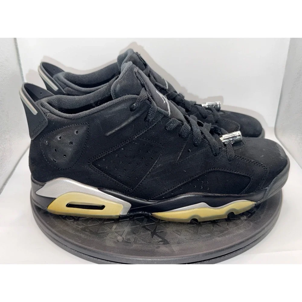 Jordan 6 Retro Low Chrome Black Metallic Silver 304401-003 Mens Size 8.5 2015